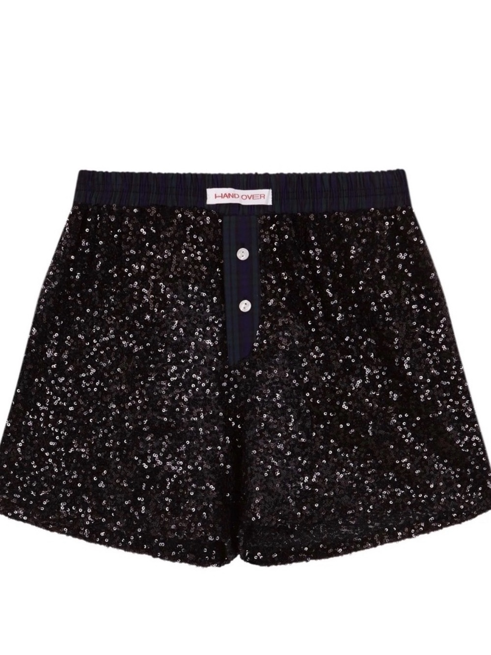 Hand Over Black Sequin Ex-Boyfriend Shorts